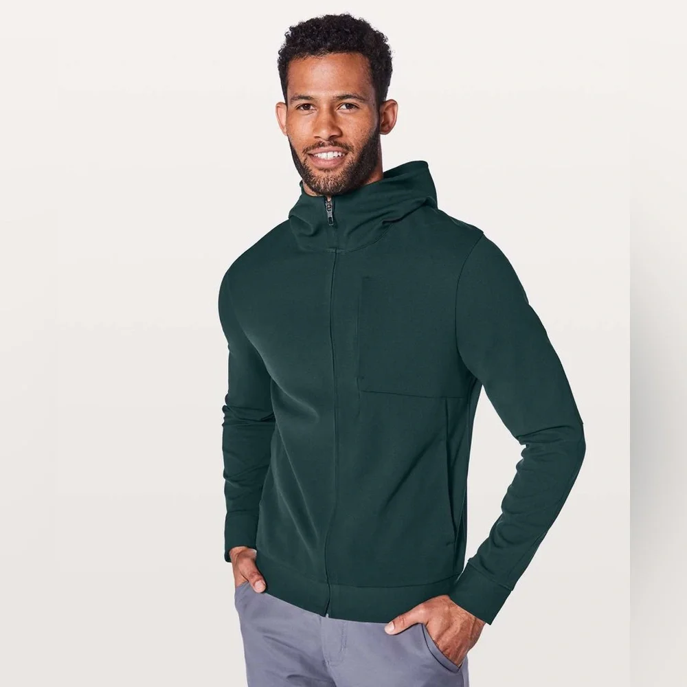 Lululemon Men’s Sojourn High-Neck Hoodie Jacket Blue Size Small